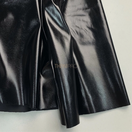 Лаковая искусственная кожа черная, арт. OL3001-3