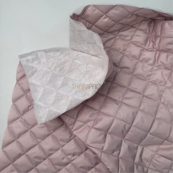 Стеганая ткань на синтепоне цвет розовый пыльный, арт. PS2291-4