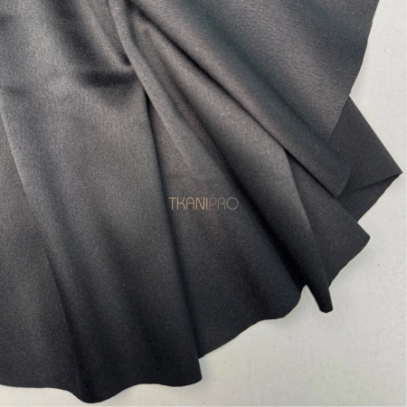 Атлас плотный цвет черный, арт. A2098-13