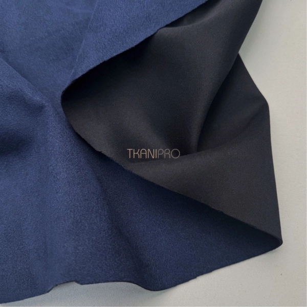 Замша на скубе цвет синий, арт. M1344-15