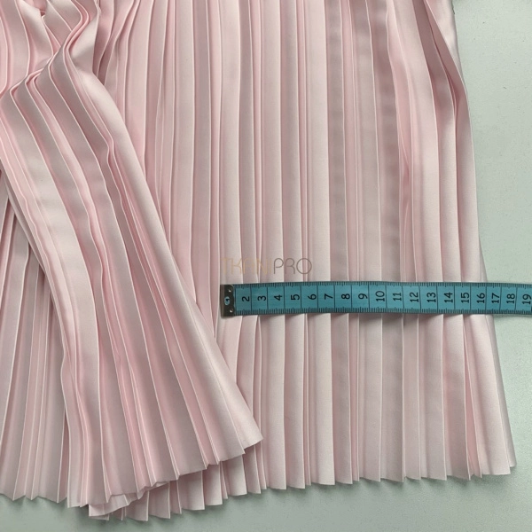 Плиссе параллельное двойная складка шелк цвет розовый, арт PLS1210-7