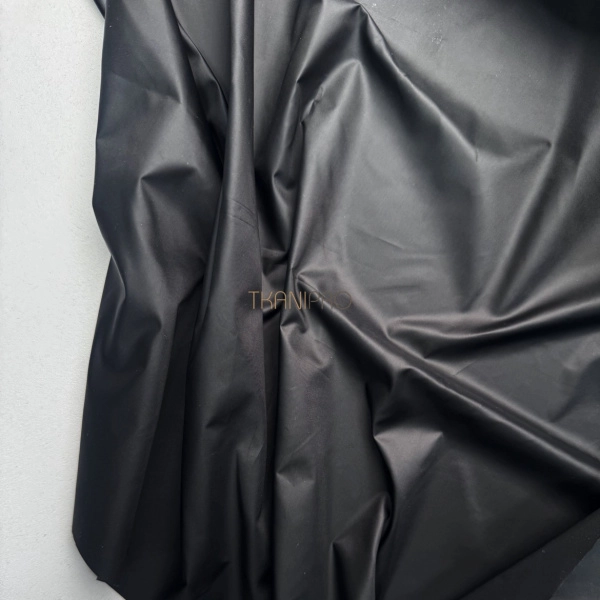 Ткань плащевая дюспо матовая цвет черный, арт. PL2296-3