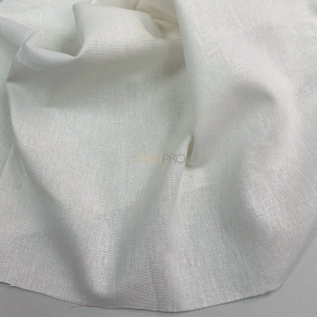Ткань лён с вискозой цвет белый, арт. L2150-1