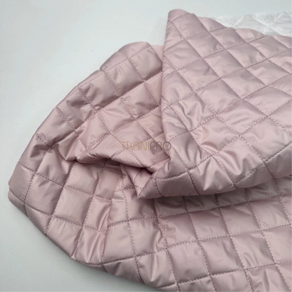 Стеганая ткань на синтепоне цвет розовый пыльный, арт. PS2291-4