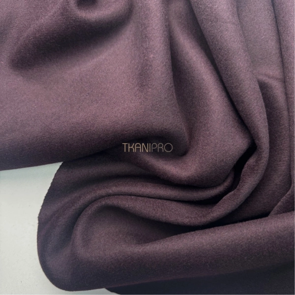 Пальтовая ткань шерсть цвет бордовый фиолетовый, арт. IKC3026-1