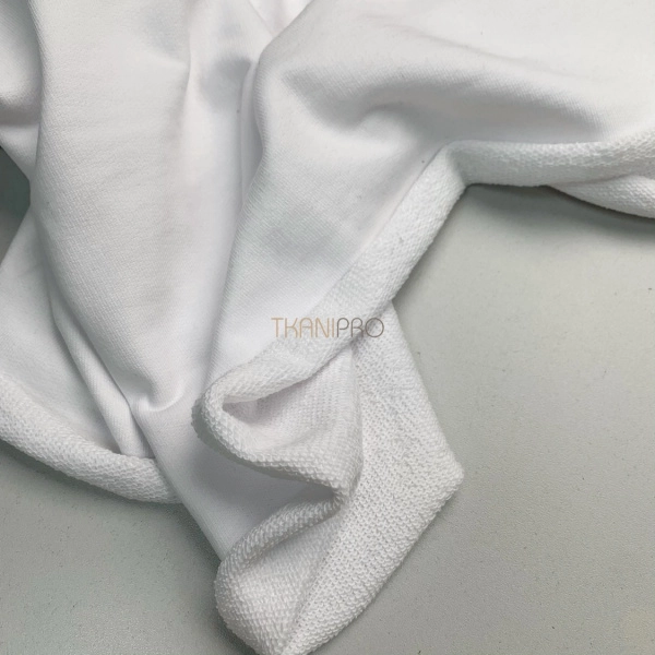 Футер 3 нитка петля хлопок цвет белый, арт. DF2150-1