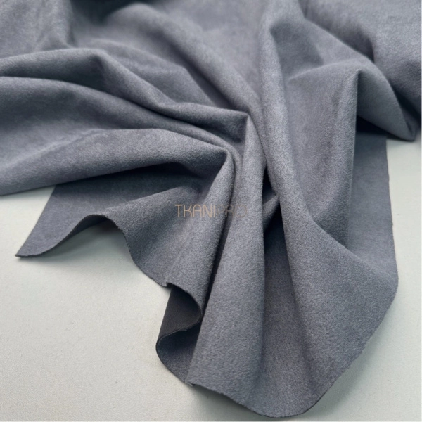 Замша на скубе цвет графит, арт. M1345-2