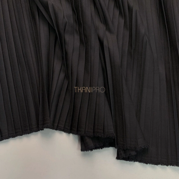 Плиссе параллельная складка 1-1 см цвет черный, арт. PLS2110-4
