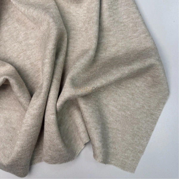 Трикотаж софт двусторонний цвет бежевый меланж, арт. WD9002-3