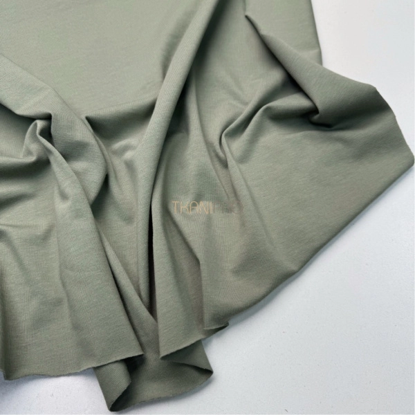 Трикотаж кулирная гладь, арт. DK3551-136 цвет хаки