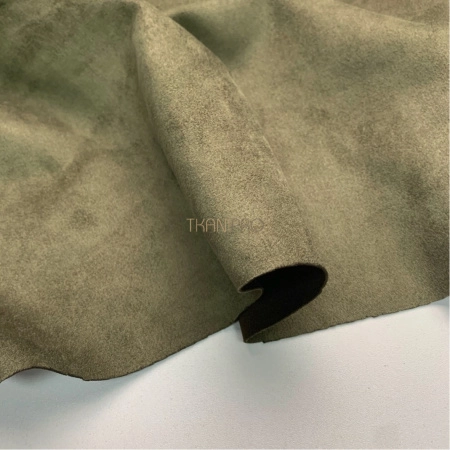 Замша на скубе цвет хаки, арт. M1340-11