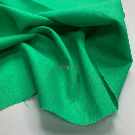 Ткань лён с вискозой цвет малахитовый, арт. L2150-13
