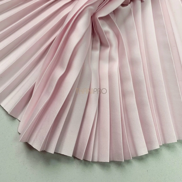 Плиссе параллельное двойная складка шелк цвет розовый, арт PLS1210-7