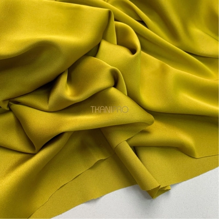 Шелк искусственный цвет охра оливковая, арт. S2131-16