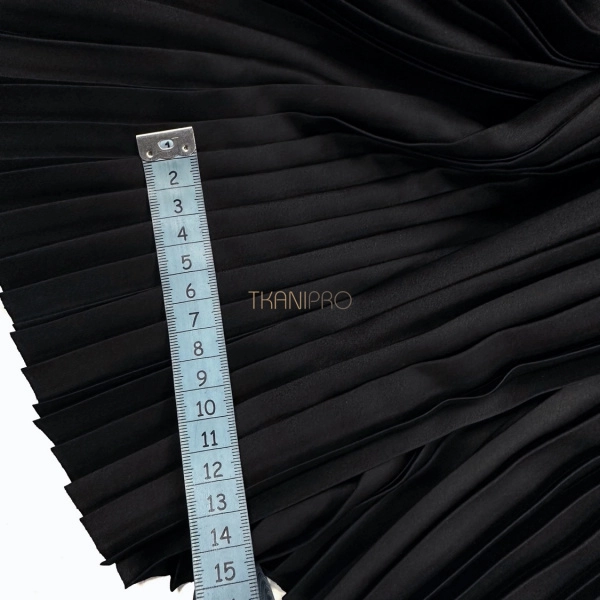 Плиссе параллельное двойная складка цвет черный , арт. PLS1210-66