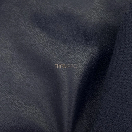 Искусственная кожа на флисе, арт. OW1852-3 цвет синий