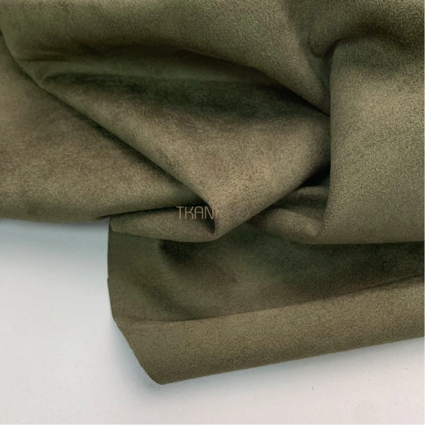 Замша на скубе цвет хаки, арт. M1340-11