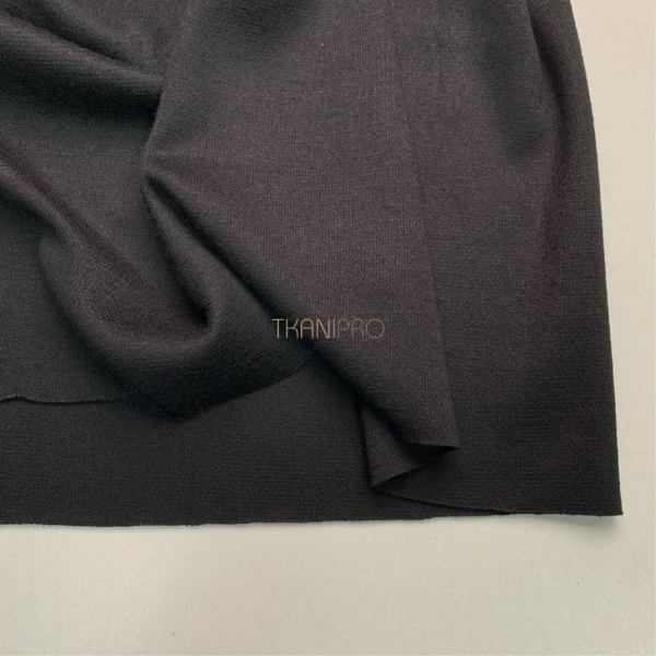 Трикотаж софт под ангору двусторонний, арт. WD2038-1 цвет черный