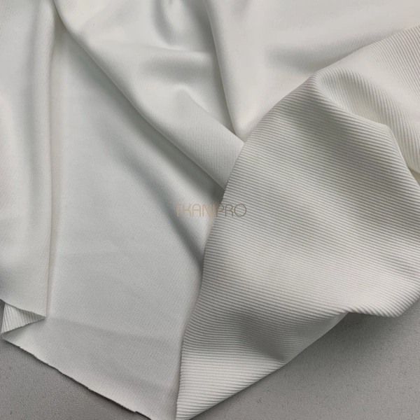 Трикотаж бифлекс в рубчик цвет молочный, арт. TM2112-2