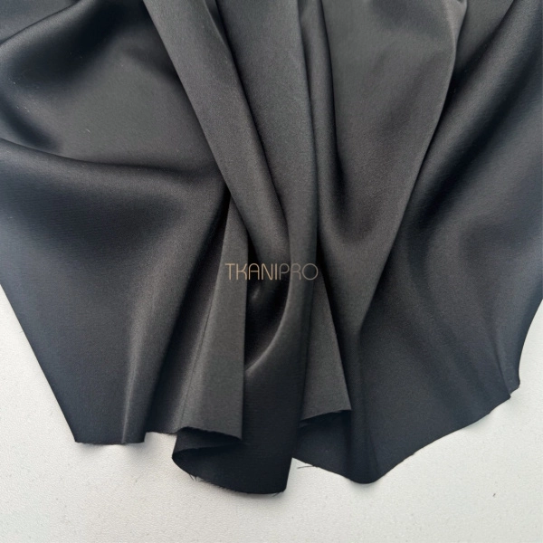 Шелк искусственный цвет черный, арт. S2149-3