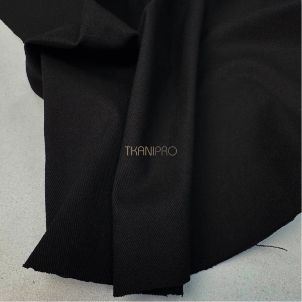 Хлопок твил стрейч цвет черный, арт. IKM4402-36