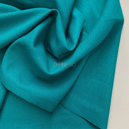 Ткань лён с вискозой цвет бирюзовый, арт. L2148-50