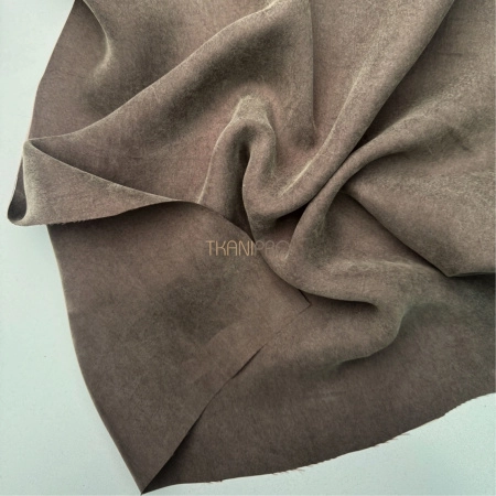 Вискоза плательная софт крэш цвет шоколадный, арт. KM3025-18