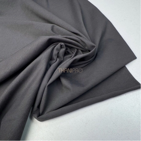 Трикотаж кулирная гладь цвет серый графит, арт. DK3551-127