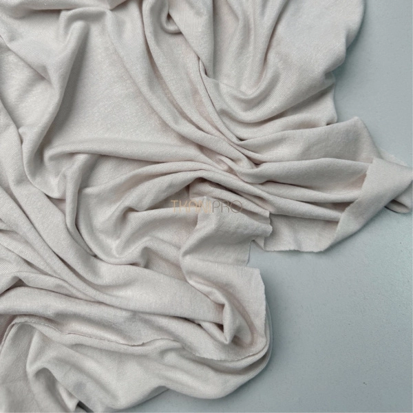 Тонкий трикотаж стрейч цвет кремовый, арт. DK2003-3