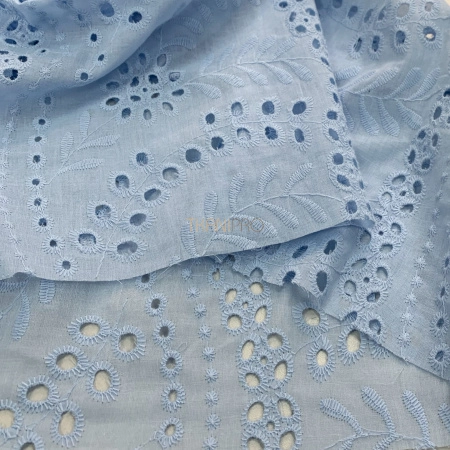 Хлопковое шитье, арт. QS2049-4 цвет голубой