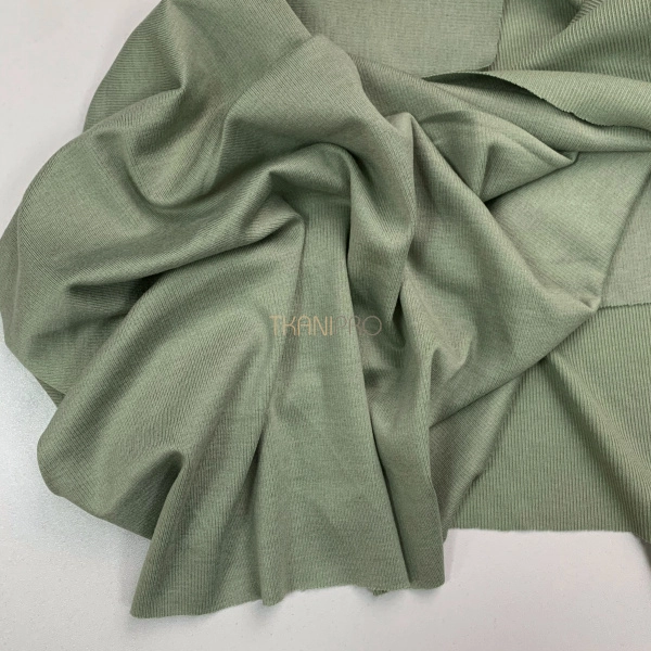 Трикотаж рибана, арт. TM2110-5 цвет оливковый