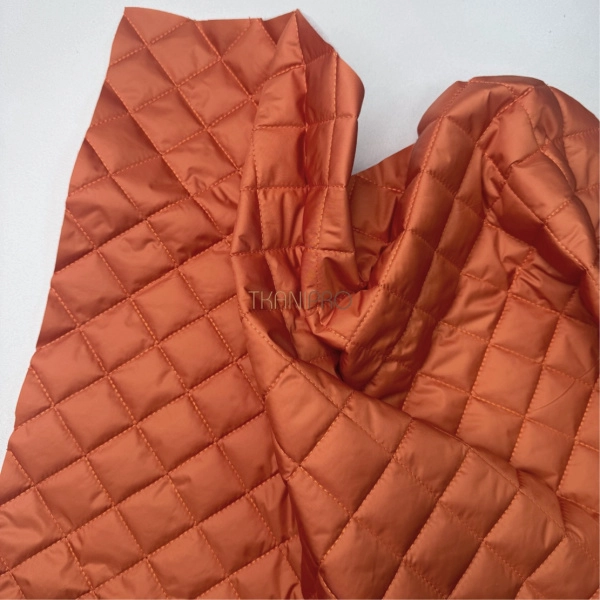 Стеганая ткань на синтепоне цвет теракотовый, арт. PS2120-89