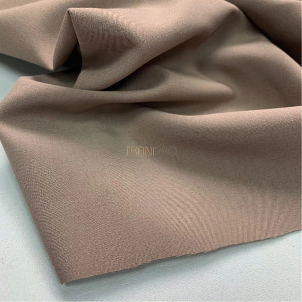Костюмная ткань с вискозой цвет бежевый мокко, арт. K1939-1
