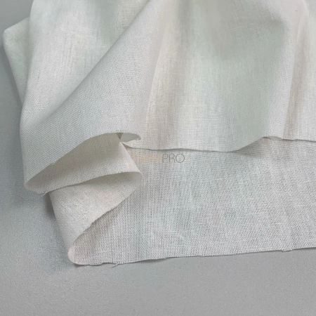 Ткань лён с вискозой цвет белый, арт. L2150-1