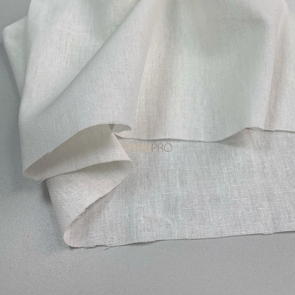 Ткань лён с вискозой цвет белый, арт. L2150-1