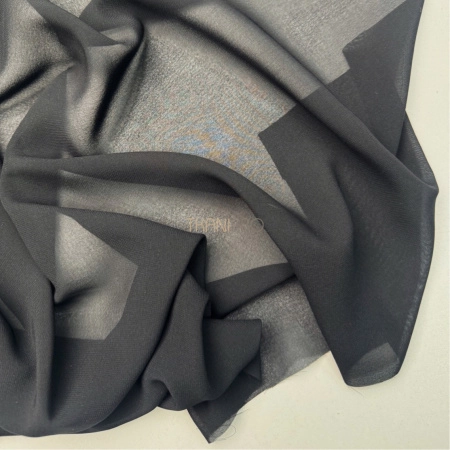 Шифон софт цвет черный, арт. SH2023-11