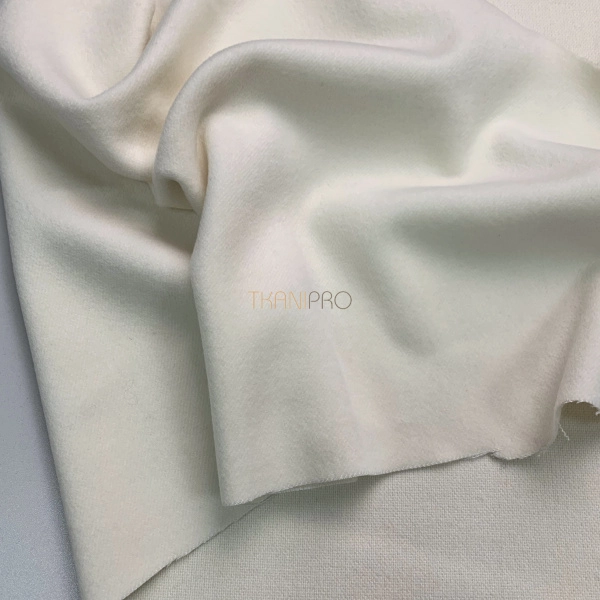 Пальтовая сукно с шерстью, арт. KC7218-8 цвет молочный