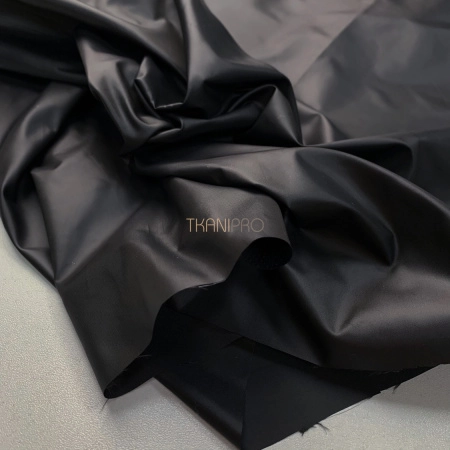 Ткань плащевая дюспо матовая, арт. PL2289-77 цвет черный