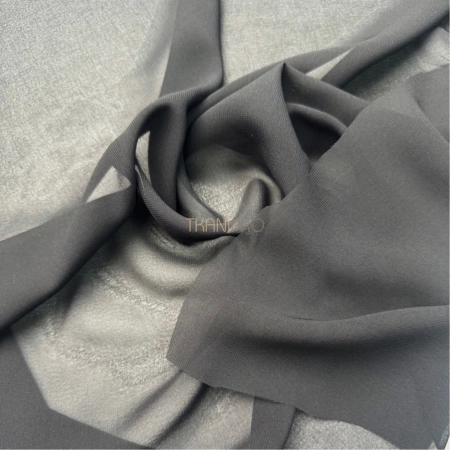 Шифон софт цвет черный, арт. SH2023-11