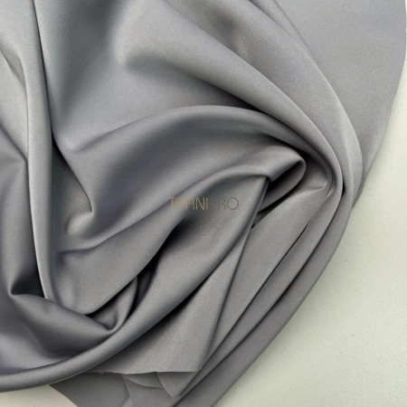 Креп сатин цвет серый,  арт. SK4032-3