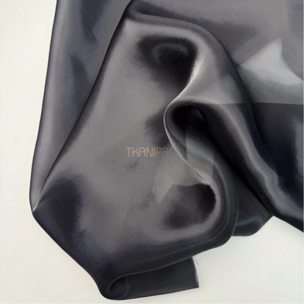 Органза твинкл сатин цвет черный, арт. SO5001-2