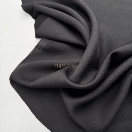 Вискоза плательная с шерстью цвет черный, арт. LB5001-34