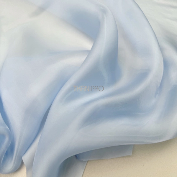 Органза твинкл сатин цвет голубой, арт. SO1036-4