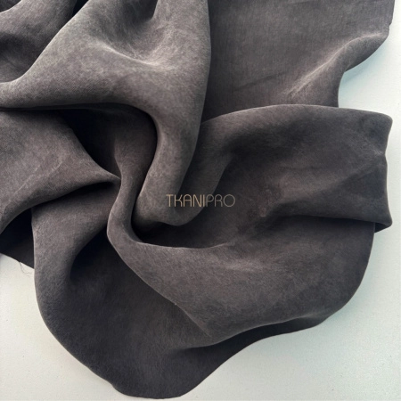 Вискоза плательная софт крэш цвет графит, арт. KM3025-16