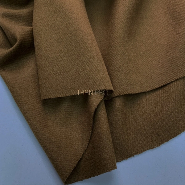 Пальтовое сукно с шерстью, арт. IKC3011-1 цвет коричневый умбра