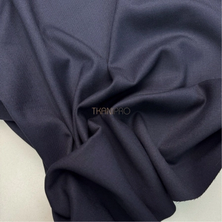 Костюмный твил с хлопком стрейч цвет синий, арт. KL3101-18