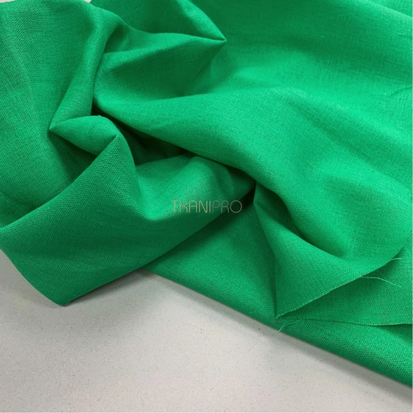 Ткань лён с вискозой цвет малахитовый, арт. L2150-13
