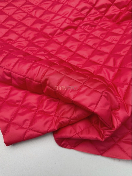 Стеганая ткань на синтепоне цвет алый красный, арт. PS2277-50