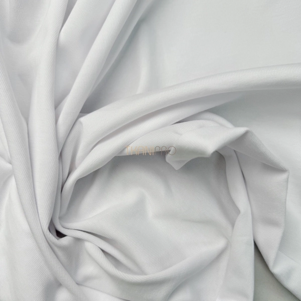 Кулирка плотная мерсеризованный хлопок цвет белый, арт. DK4001-1