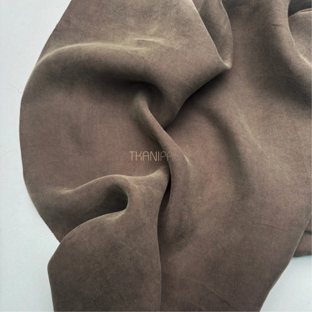 Вискоза плательная софт крэш цвет шоколадный, арт. KM3025-18